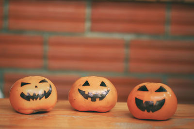 Close-up of pumpkin on table