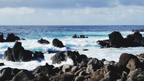 Panoramic view of sea against sky