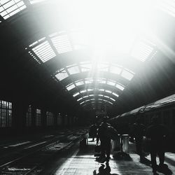 Blurred motion of people walking in city