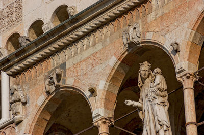 Low angle view of statue of historic building