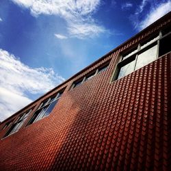 Low angle view of built structure against the sky