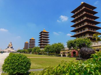 View of building against cloudy sky