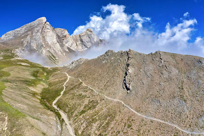 Col agnel on the border italy - france