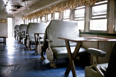 Interior of empty seats