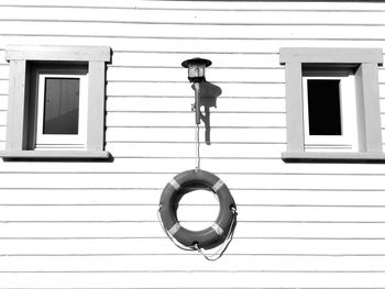 Low angle view of window on building