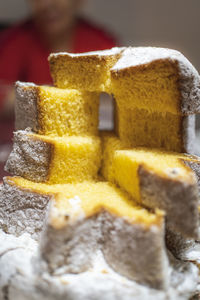 Close-up of cake on table