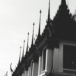 Low angle view of temple against clear sky