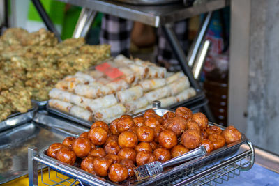 Close-up of food for sale at market stall