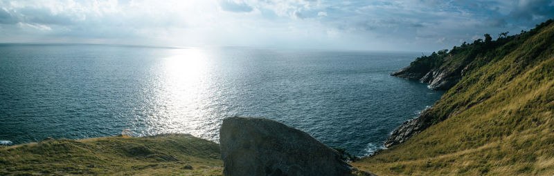 Panoramic shot of sea against sky