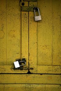 Close-up of closed door