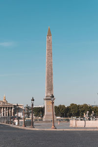 Obelisk against blue sky