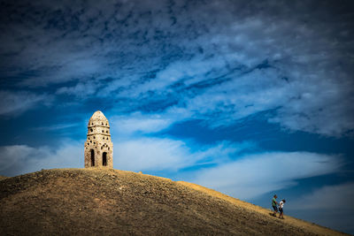 Low angle view of historic building against sky