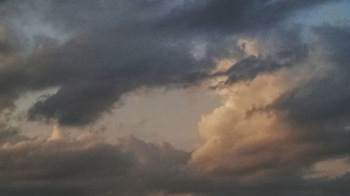 Low angle view of storm clouds in sky