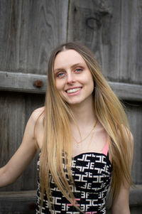 Portrait of young woman looking away