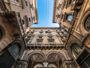 Low angle view of buildings in city