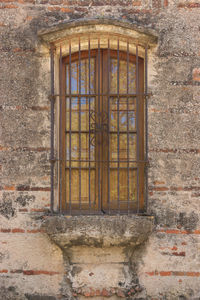 Closed window of old building