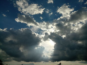 Low angle view of clouds in sky