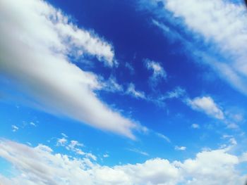 Low angle view of clouds in sky