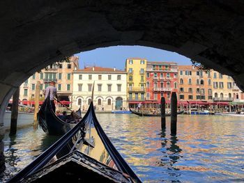 Canal passing through city