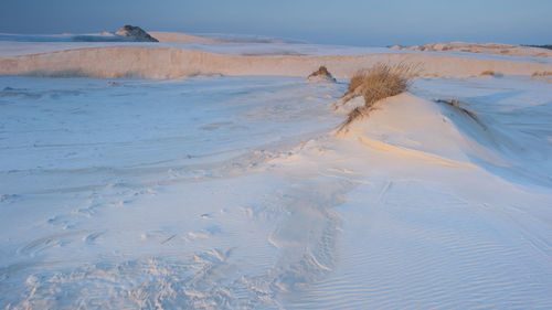 Scenic view of desert against sky