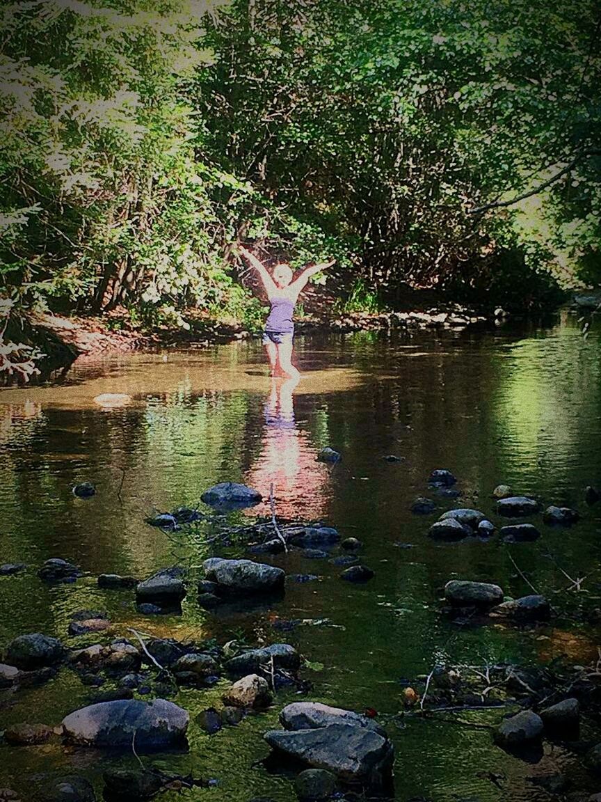 Standing in a stream