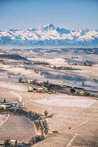 Alps and monviso mountain