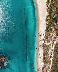 High angle view of beach