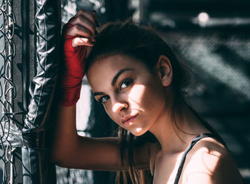 Portrait of young woman