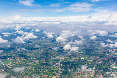 High angle view of cloudscape against sky