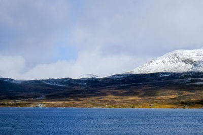 Mountain against sky during winter