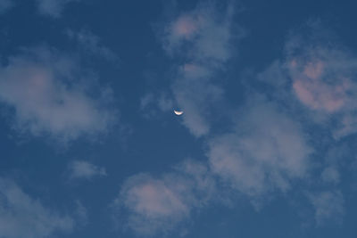 Low angle view of moon in sky