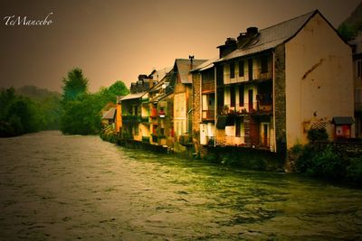 Buildings in water