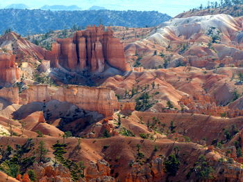 Aerial view of rock formations