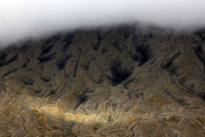 View of volcanic mountain