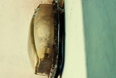 High angle view of water on wall