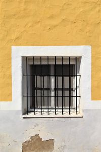 Closed window of building