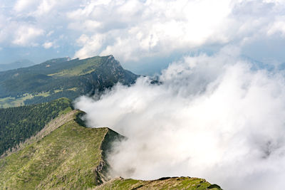 View of cima larici from cima portule, altopiano di asiago - vicenza - italy