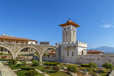 View of historical building against blue sky