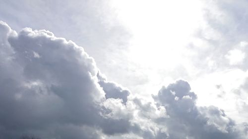 Low angle view of clouds in sky