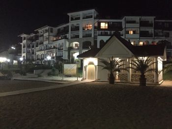 View of illuminated street light at night