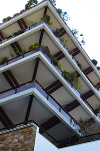 Low angle view of building against clear sky