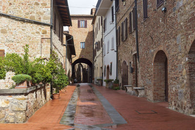 Perspective of a medieval street