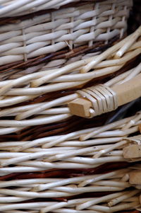 Full frame shot of wicker basket