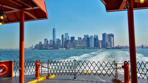 View of city at waterfront