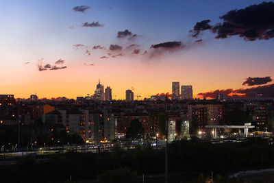 City at sunset