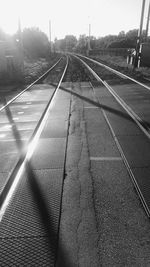 Railroad tracks against sky