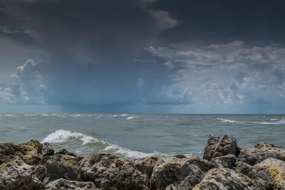 Scenic view of sea against sky