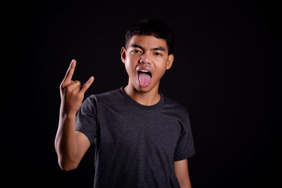 Portrait of teenage boy