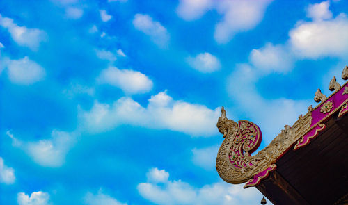 Low angle view of traditional building against sky