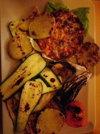 Close-up of meat in plate